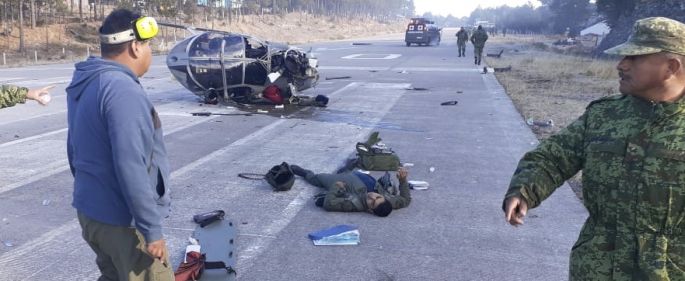 Se estrella un helicóptero de la Sedena en Chihuahua 
