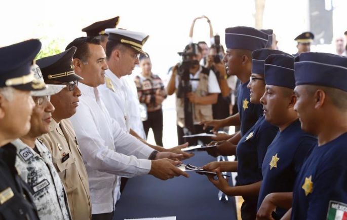 Mérida refuerza su seguridad con la incorporación de 33 nuevos elementos  de la Policía Municipal  