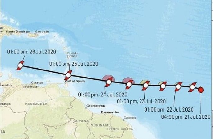 Emiten alerta por depresión  tropical No. 7 en el Mar Caribe   