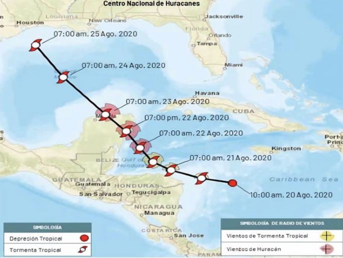 El oriente y costa de Yucatán, posibles zonas de afectación de la Depresión Tropical, con intensas lluvias y rachas de hasta 75 km/h