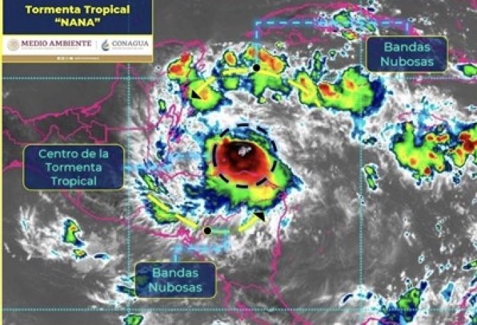 Ante pronósticos del ciclón Nana, Conagua y la CNPC implementan acciones para reducir riesgos a la población