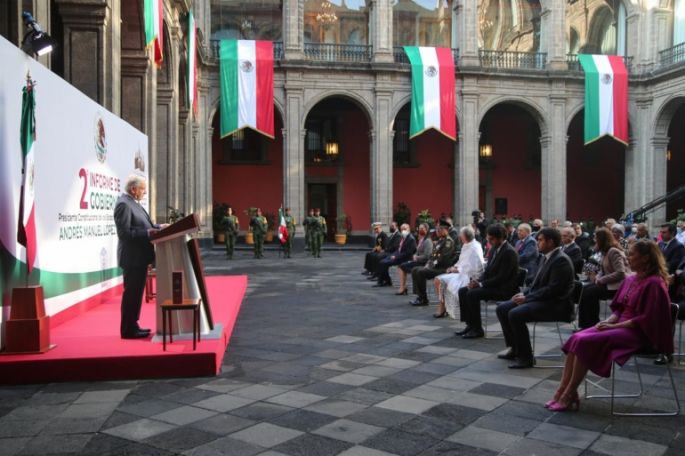 En su 2° Informe de Gobierno, AMLO destaca 95 compromisos cumplidos; continuarán esfuerzos pese a imprevistos