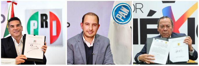 PRI, PAN y PRD anuncian coalición “Va por México” para elección federal del 2021