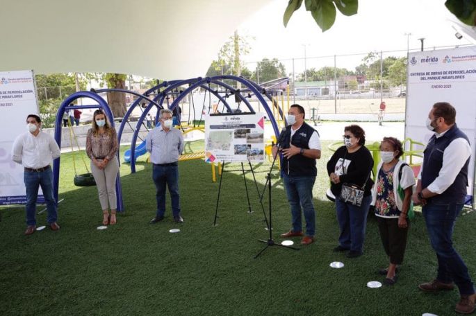 Entregan rehabilitación de parque en la Colonia Miraflores bajo el esquema de diseño participativo