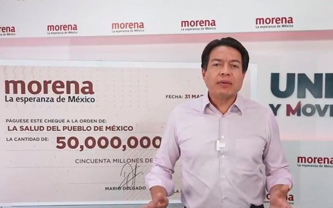 Morena dona 50 millones de pesos para comprar vacunas contra el Covid