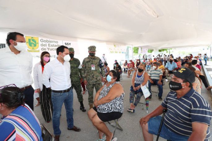 Más de 29,400 personas de 50 a 59 años de 4 municipios de Yucatán ya recibieron la vacuna contra el Coronavirus