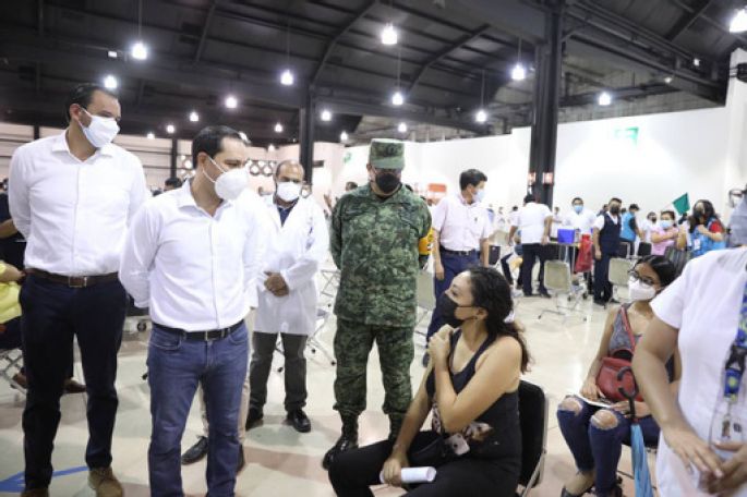 Yucatán supera las más de 21,000 vacunas contra el Coronavirus aplicadas en solo día