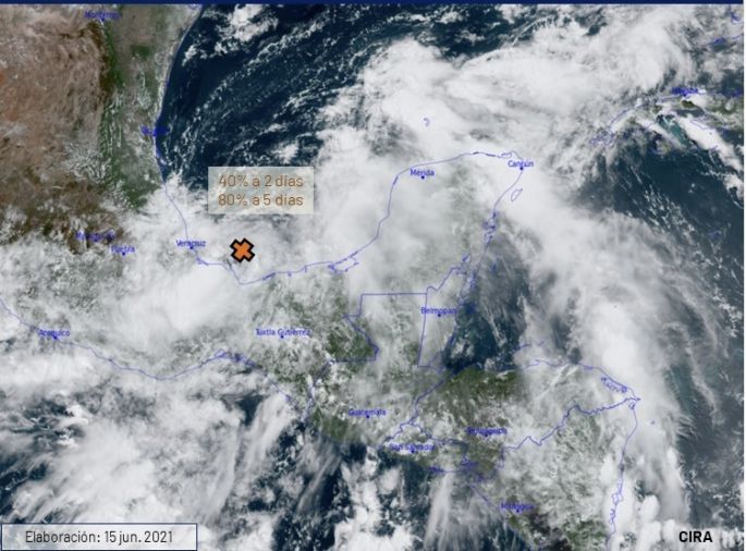 Baja presión prolongará lluvias en Yucatán