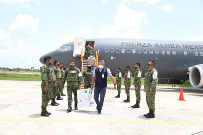 Continúan llegado a Yucatán más vacunas contra el Coronavirus