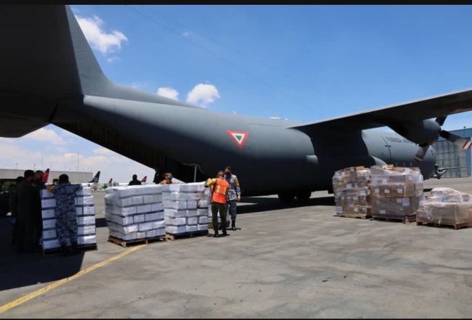 México envía ayuda humanitaria al pueblo de Haití para apoyarlos tras el sismo que afectó al país caribeño