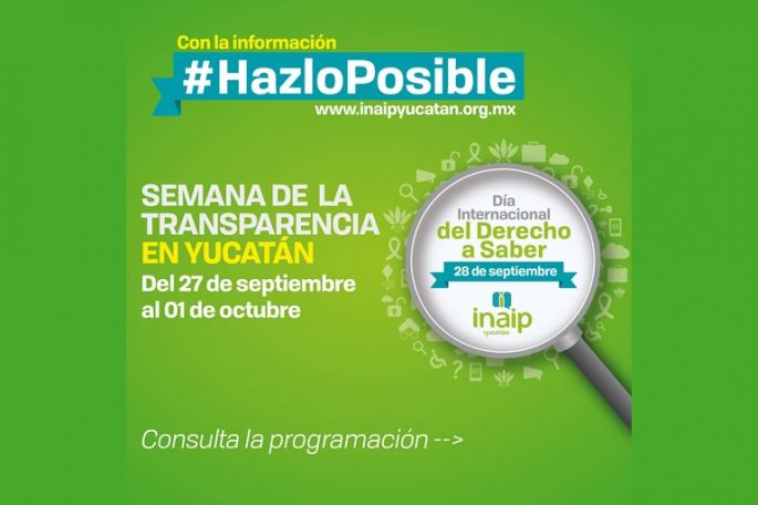 Inaip Yucatán realizará la Semana de la Transparencia en la entidad