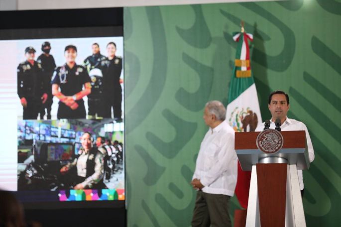 AMLO y su gabinete de seguridad destacan la labor del Gobierno de Mauricio Vila Dosal para mantener la paz y tranquilidad de Yucatán
