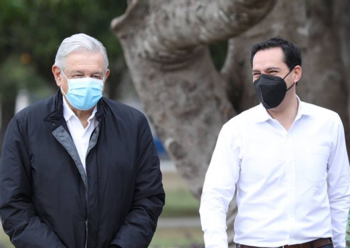 Se reúnen Mauricio Vila y AMLO para dar seguimiento a las obras del Tren Maya en Yucatán