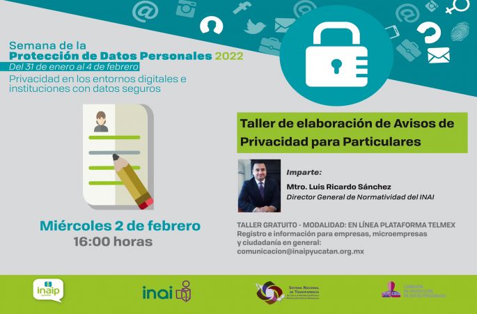 Impartirán Inaip Yucatán en INAI capacitaciones gratuitas para el empresariado y periodistas