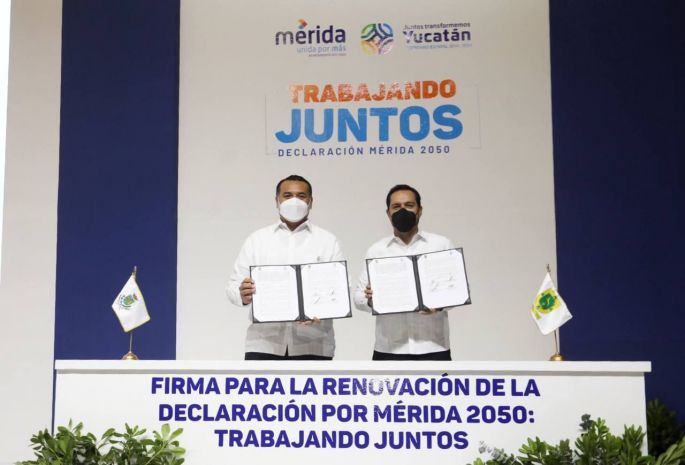 Refrendan el Gobernador Mauricio Vila Dosal y el Alcalde Renán Barrera Concha el compromiso por un Mérida con un mejor futuro para su gente