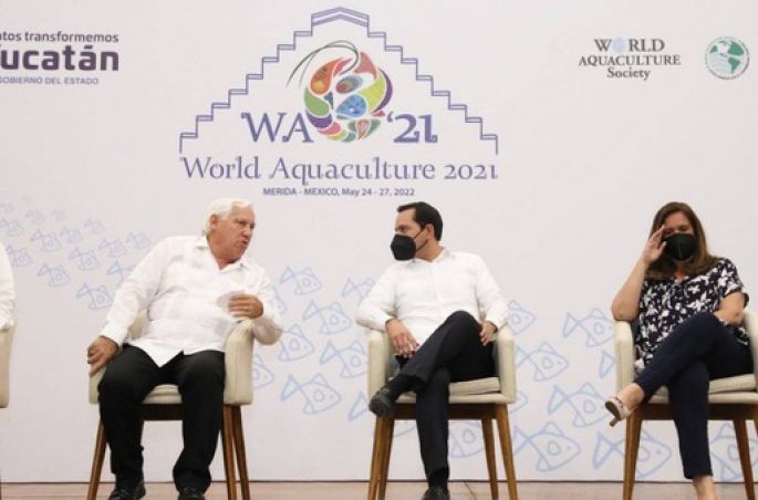 Expertos e inversionistas en acuacultura de todo el mundo están en Yucatán, compartiendo sus experiencias y conocimientos para impulsar al sector
