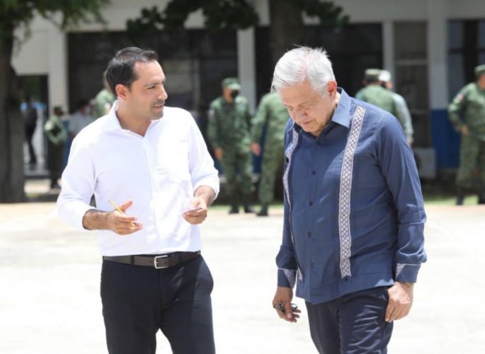 El Gobernador Mauricio Vila Dosal y el Presidente Andrés Manuel López Obrador refrendan compromiso de trabajar juntos por Yucatán