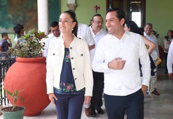 Mauricio Vila y Claudia Sheinbaum, firman el Convenio de Colaboración de Desarrollo Turístico entre Yucatán y la capital del país