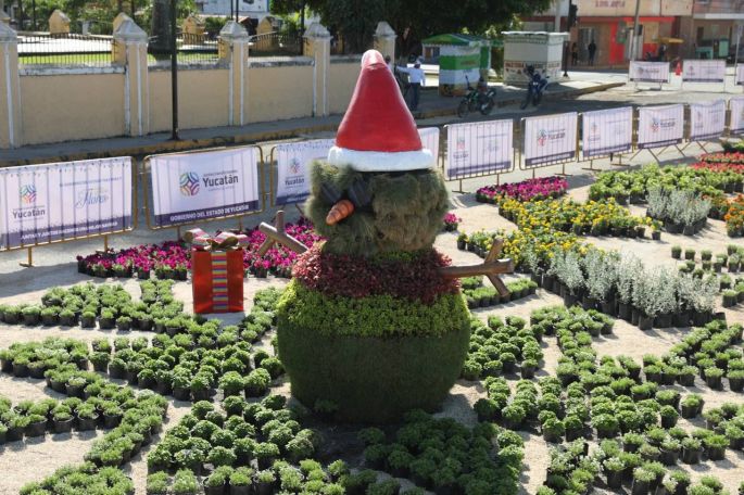 El atractivo Paseo Navideño de las Flores llega a Hunucmá