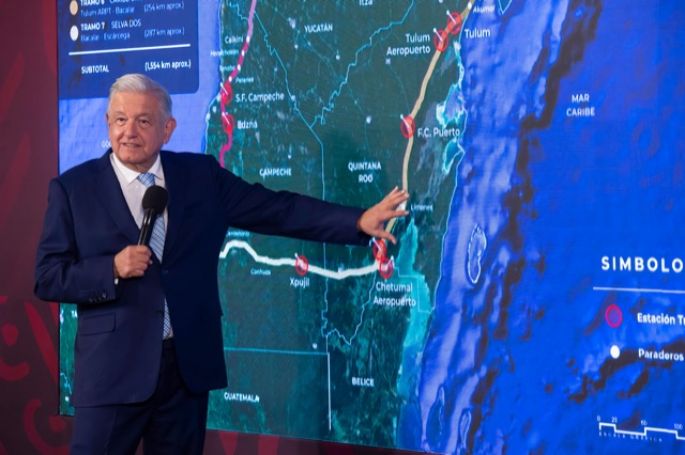 Utilidades del Tren Maya financiarán pensiones del ISSSTE y de las Fuerzas Armadas, afirma AMLO 