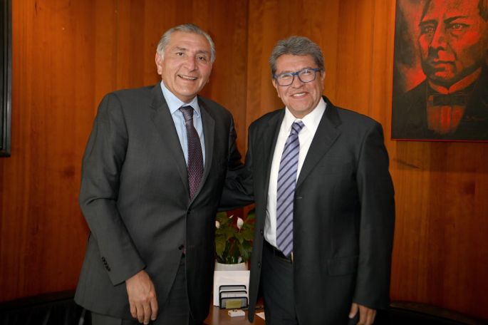 Revisan Ricardo Monreal y Adán Augusto López prioridades hacia fin de Periodo Ordinario 