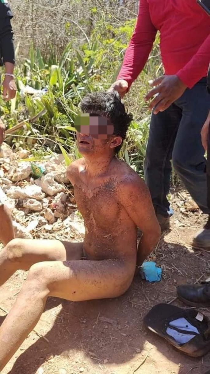 Inseguridad en Ticul; vecinos encueran y casi linchan a ladrón 
