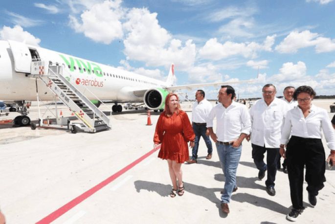 Anuncia el Gobernador Mauricio Vila Dosal nuevas rutas aéreas internacionales, con lo que Yucatán está cada vez más conectado