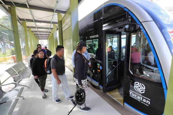 Inicia operaciones la ruta “Mejorada- La Plancha-Kanasín” del Ie-tram