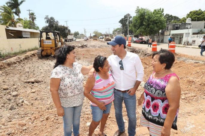 Supervisa el Gobernador los trabajos de construcción del corredor Mérida-Centro-Umán donde transitará el Ie-Tram