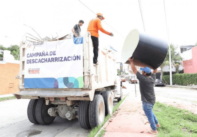 Casi 350 toneladas recolectadas y buena participación de la sociedad, concluye la Campaña de Descacharrización en Mérida