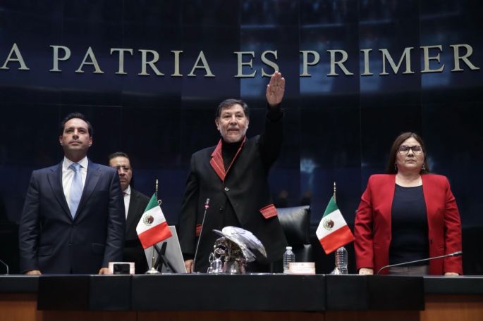Eligen a Gerardo Fernández Noroña como presidente de la Mesa Directiva del Senado