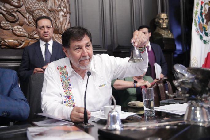Informa presidente de la Mesa Directiva del Senado al Pleno que fue recibido el proyecto de reforma al Poder Judicial