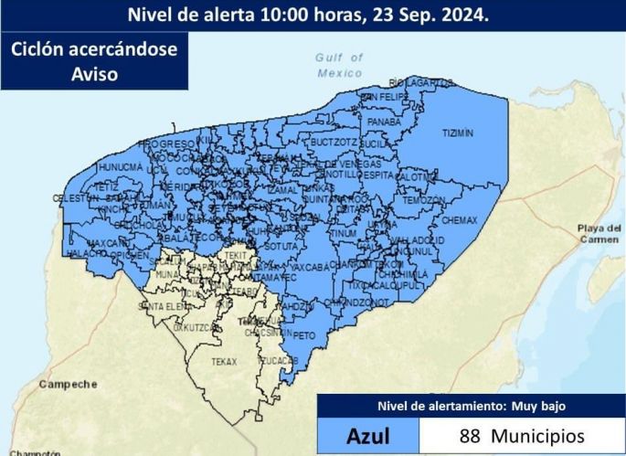 Emiten Alerta ante efectos de la Tormenta Tropical  "Helene"