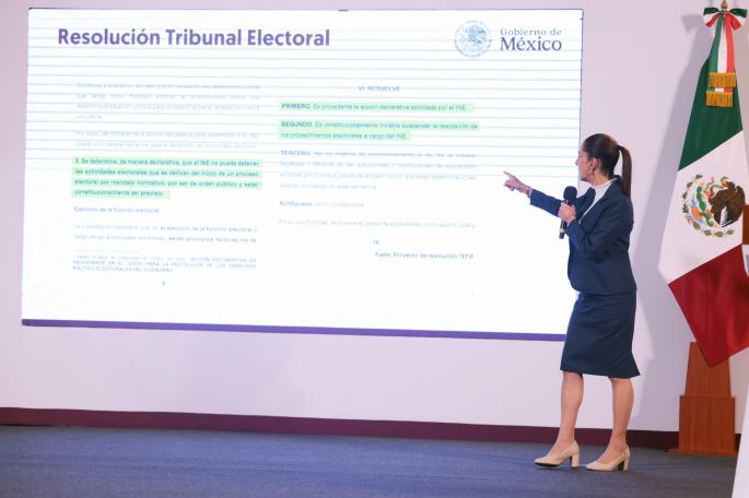 Presidenta Claudia Sheinbaum celebra resolución del TEPJF sobre elección de jueces, ministros y magistrados del Poder Judicial