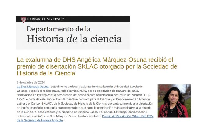 Harvard entrega premio a egresada de la UADY