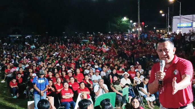No dejarse engañar, robar y traicionar, pide Gaspar Quintal en cierre de campaña en Chichimilá