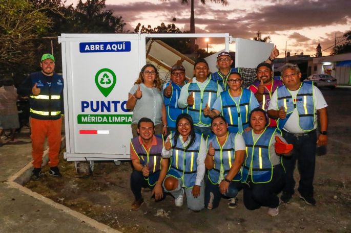 Impulsa Cecilia Patrón uso de contenedores para mantener limpia Mérida
