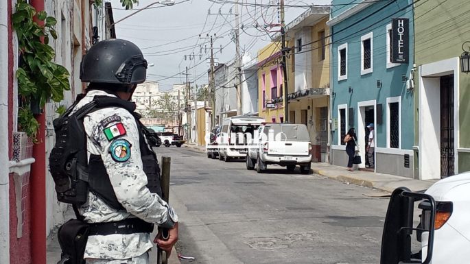 Operativo policiaco en el Centro de Mérida 