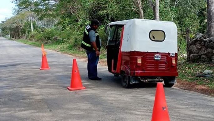 Rigurosa inspección del servicio de transporte urbano en Oxkutzcab 