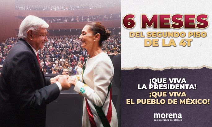 Morena refrenda respaldo a la Presidenta Sheinbaum en sus primeros seis meses de gobierno; cuenta con 83 por ciento de aprobación
