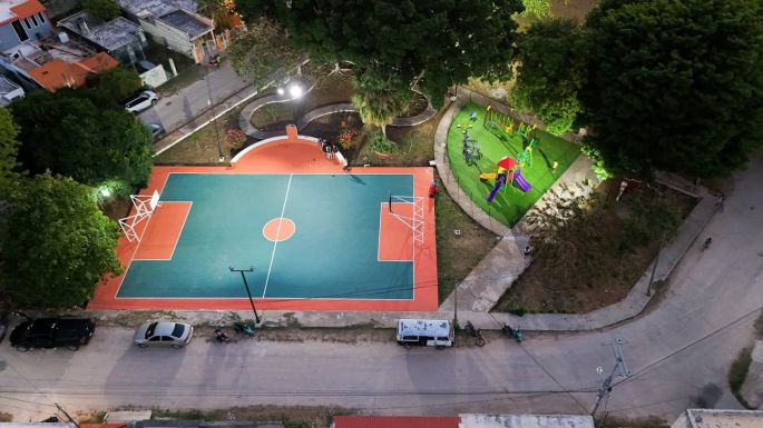 Oxkutzcab luce nuevo parque renovado, para bienestar de las familias 