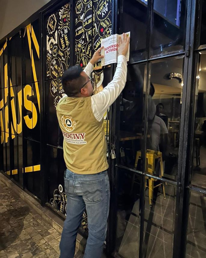 Se suspenden actividades en bar del norte de Mérida por incumplir medidas de protección civil: Procivy