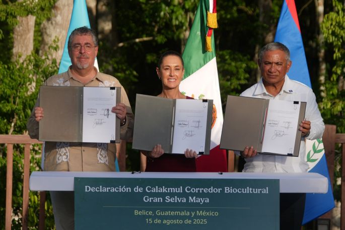 En un acuerdo histórico, México, Guatemala y Belice crean el Corredor Biocultural de la Gran Selva Maya, el más grande del mundo en su tipo