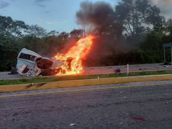 Accidente en la carretera Mérida-Campeche deja 15 personas fallecidas