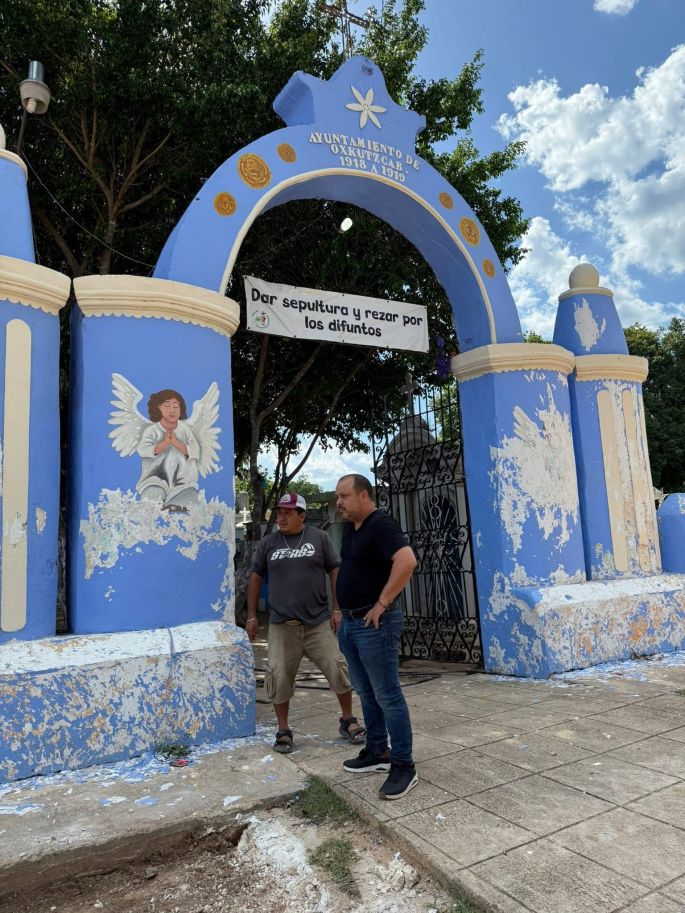 Supervisan obras en Oxkutzcab; el Cementerio lucirá flamante para las fiestas de finados