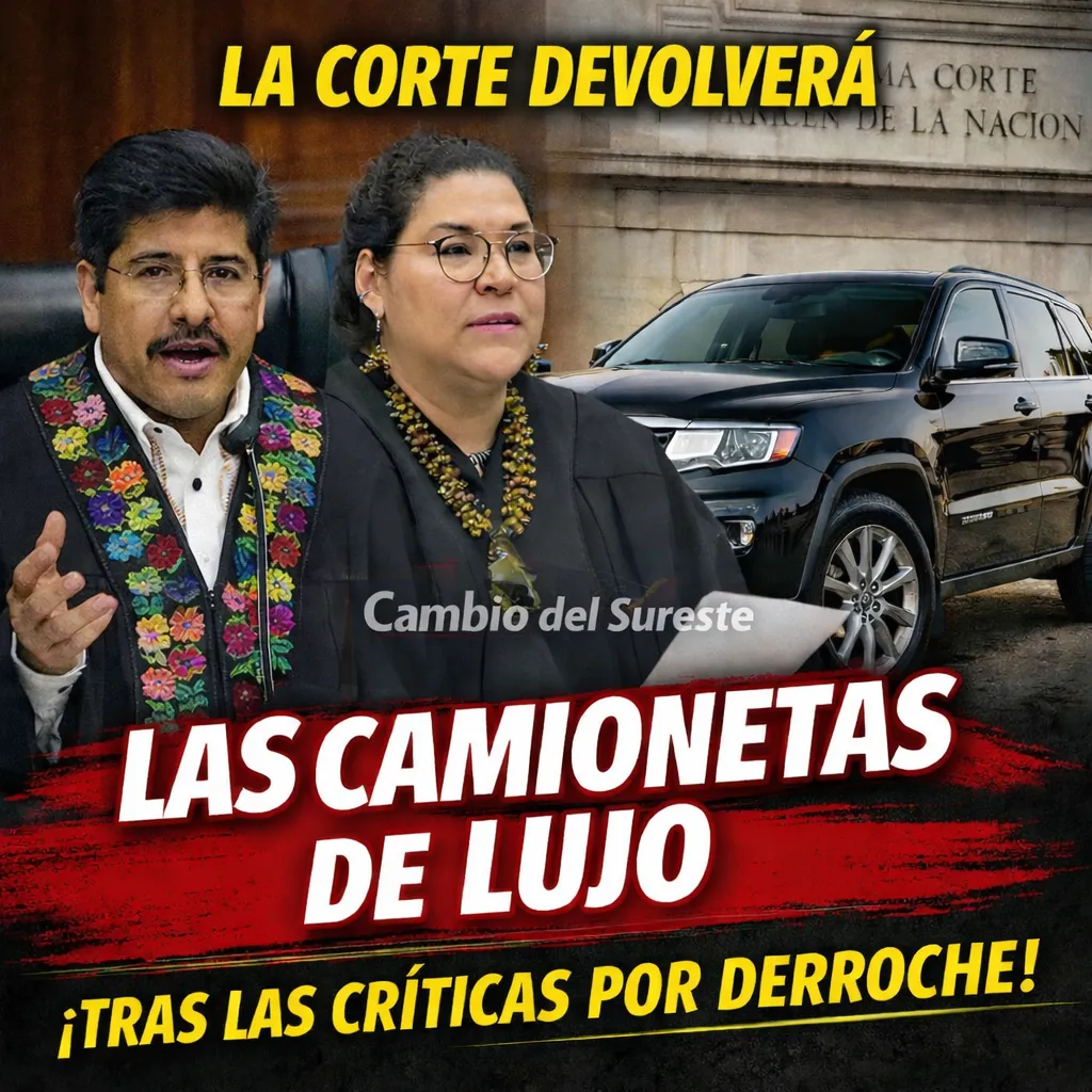 SCJN devolverá camionetas lujosas tras críticas por gasto público
