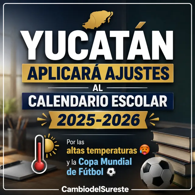Yucatán aplicará ajustes al calendario escolar 2025-2026
