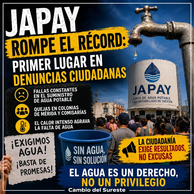 La JAPAY, rompe el récord, primer lugar en denuncias ciudadanas