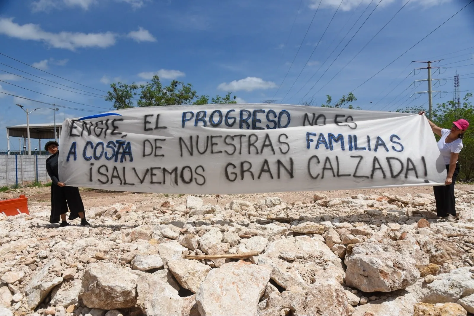 “Vivimos un martirio”: habitantes protestan contra planta de gas en Umán